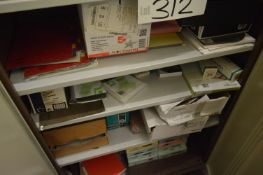 Assorted Office Requisites, including paper, chalk, envelopes and files