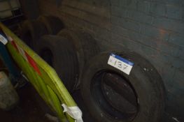 Five Assorted Tyres & Wheel Rim