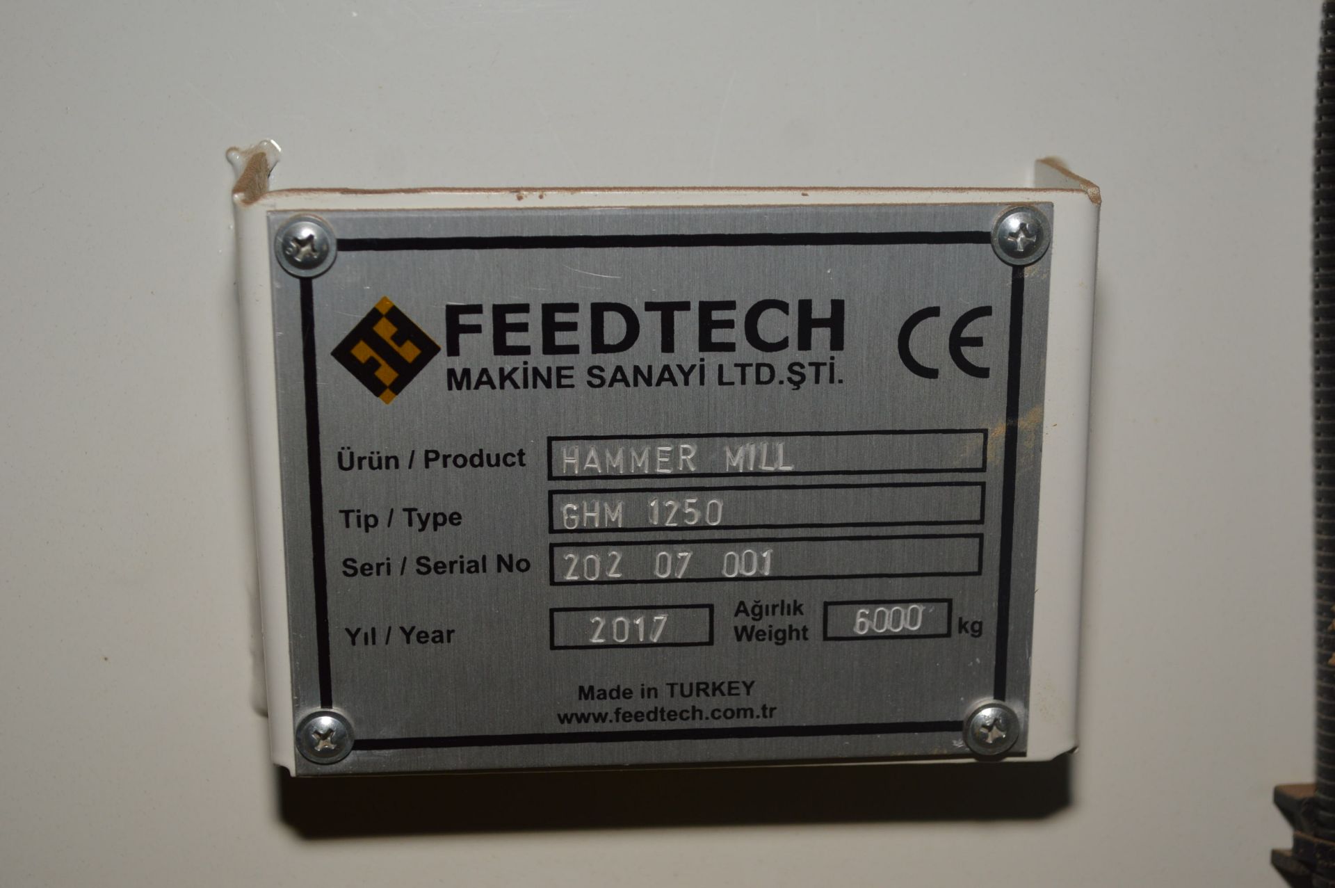 Feedtech GHM 1250 HAMMER MILL GRINDER, serial no. - Image 7 of 13