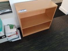 Light Oak Veneered TwoTier Side Shelving Unit (LOT