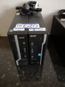 Two Acer Veriton X2631G Personal Computer Base Uni