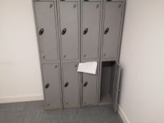 Four x Two Door Steel Lockers (on first floor) (LO