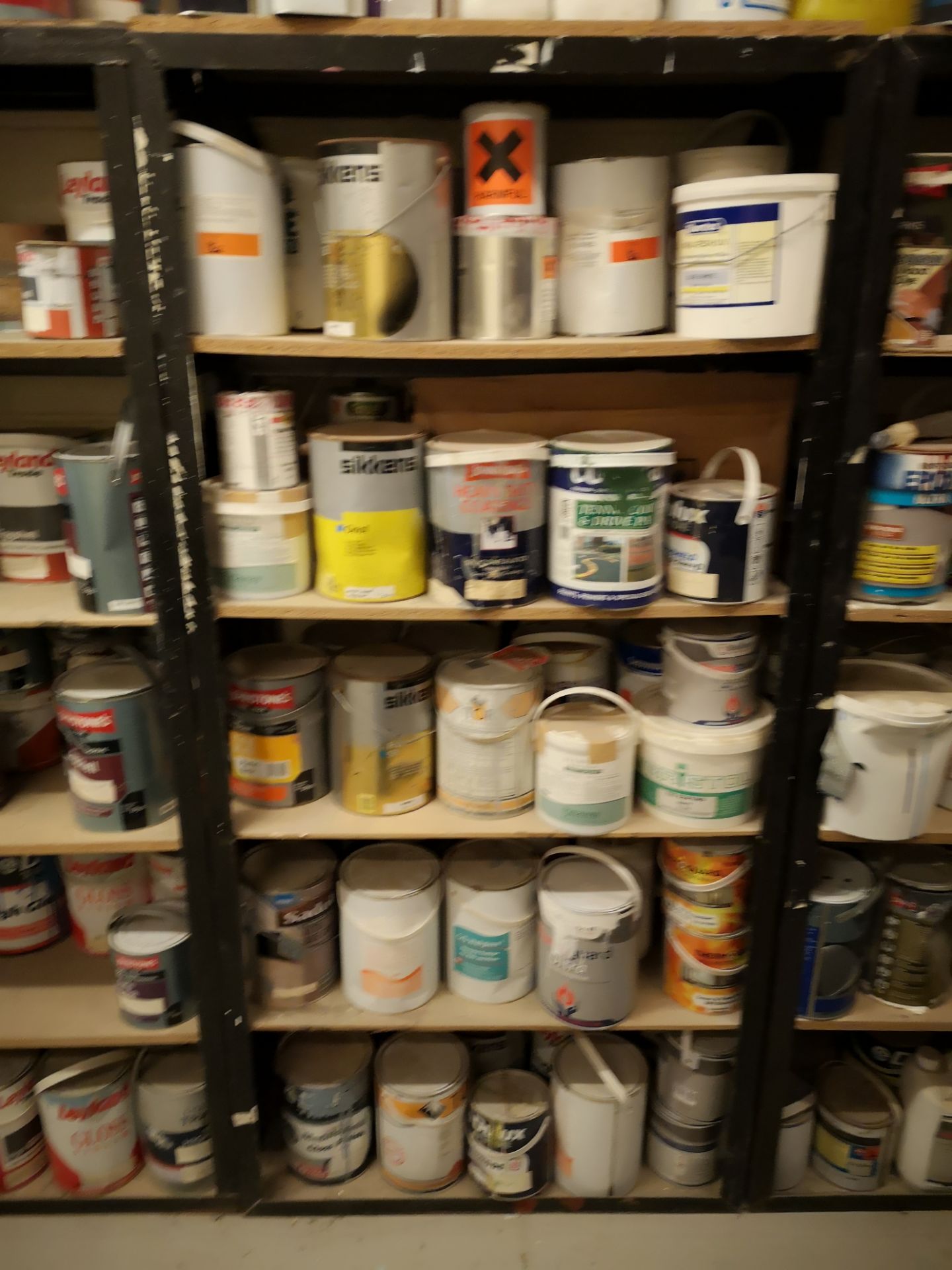 Contents to Nine Bays of Shelving, including paint - Image 8 of 10