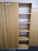 Light Oak Veneered Five Tier Cabinet (one door not