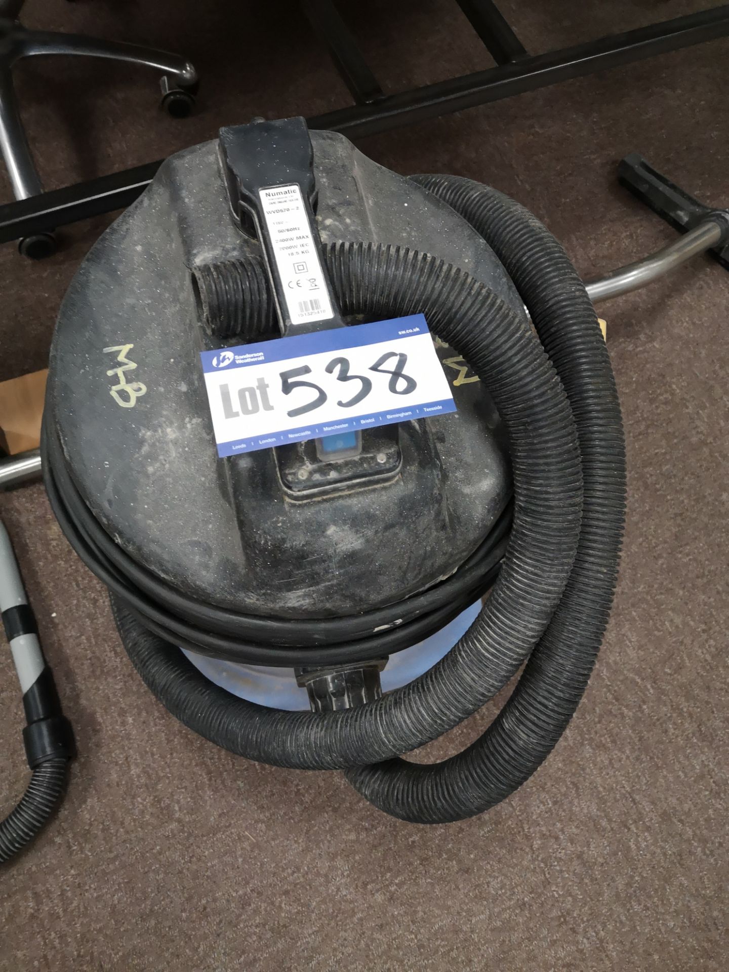 Numatic WVD570-2 Vacuum Cleaner (LOT LOCATED AT 15 - Image 2 of 2