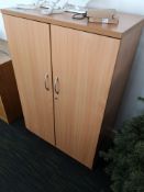 Light Oak Veneered Three Tier Cabinet (LOT LOCATED