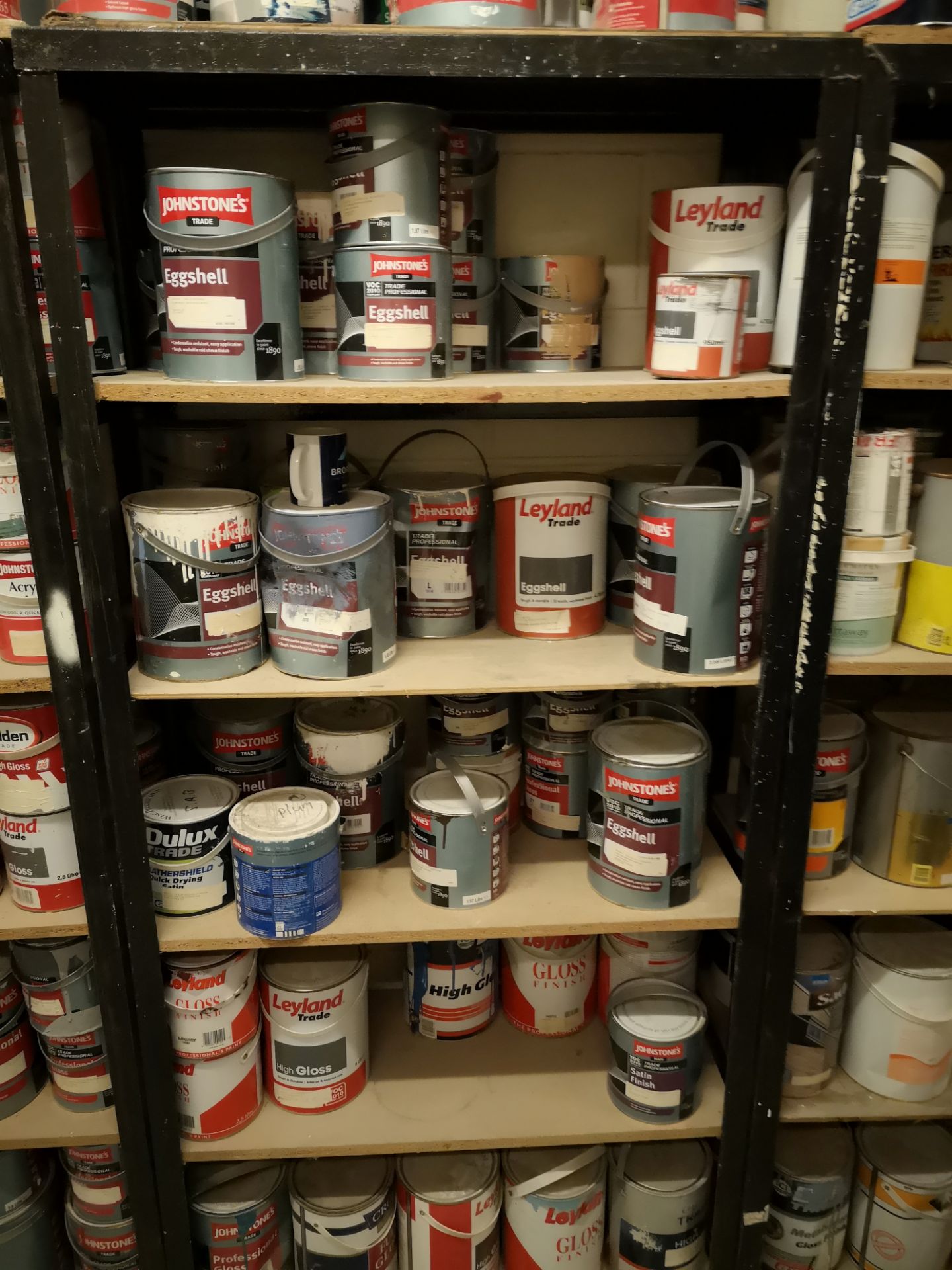 Contents to Nine Bays of Shelving, including paint - Image 7 of 10