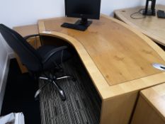 Walnut Inlaid Workstation, with light oak veneered