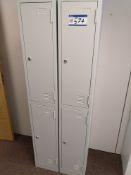 Two x Two Door Grey Metal Lockers (LOT LOCATED AT