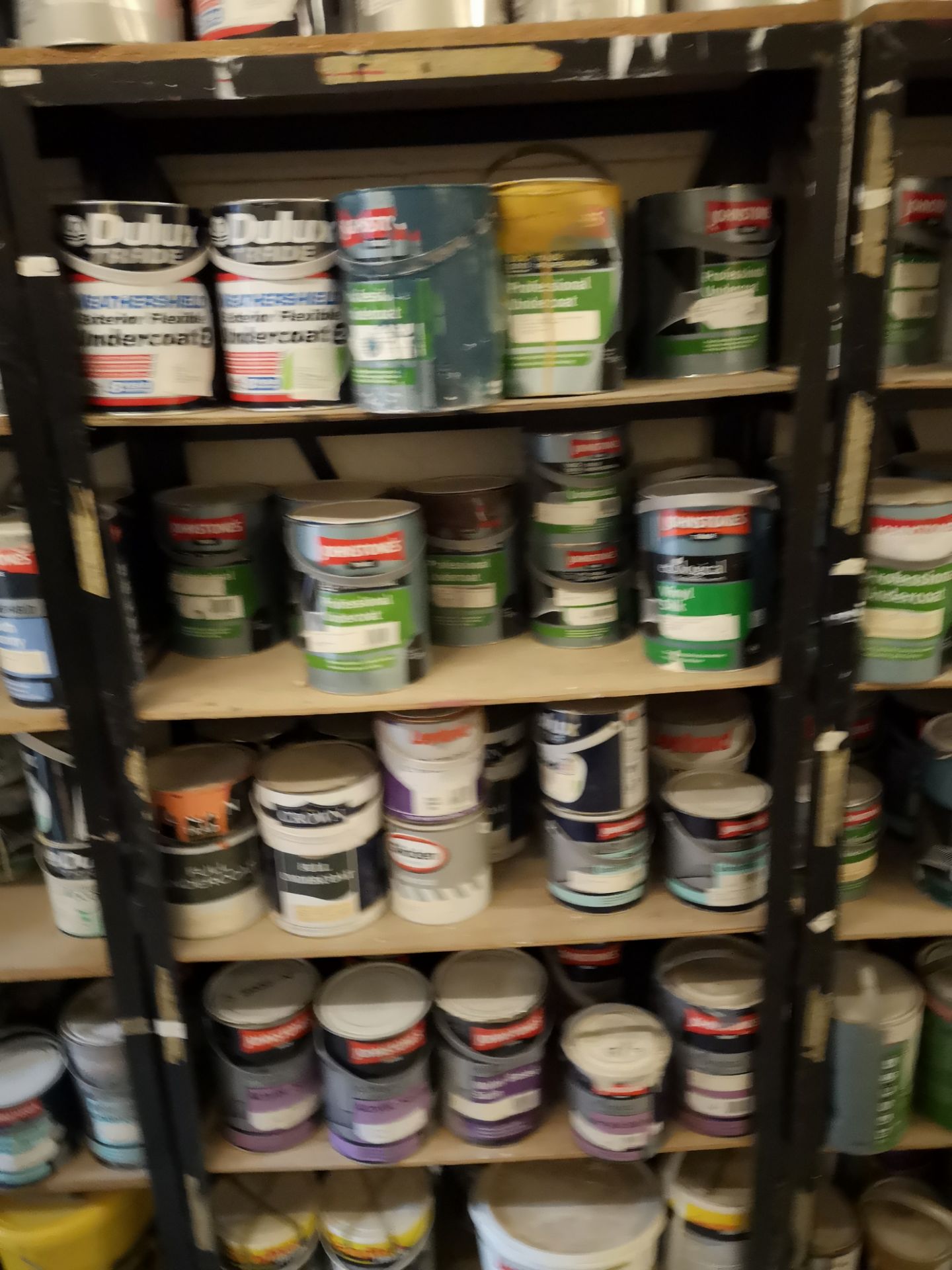 Contents to Nine Bays of Shelving, including paint - Image 3 of 10