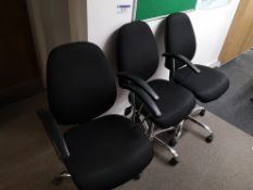 Two Black Swivel Chairs (LOT LOCATED AT 8 WHITEHOU