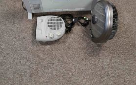 Two Fan Heaters & Desk Fan (LOT LOCATED AT 153 LEE