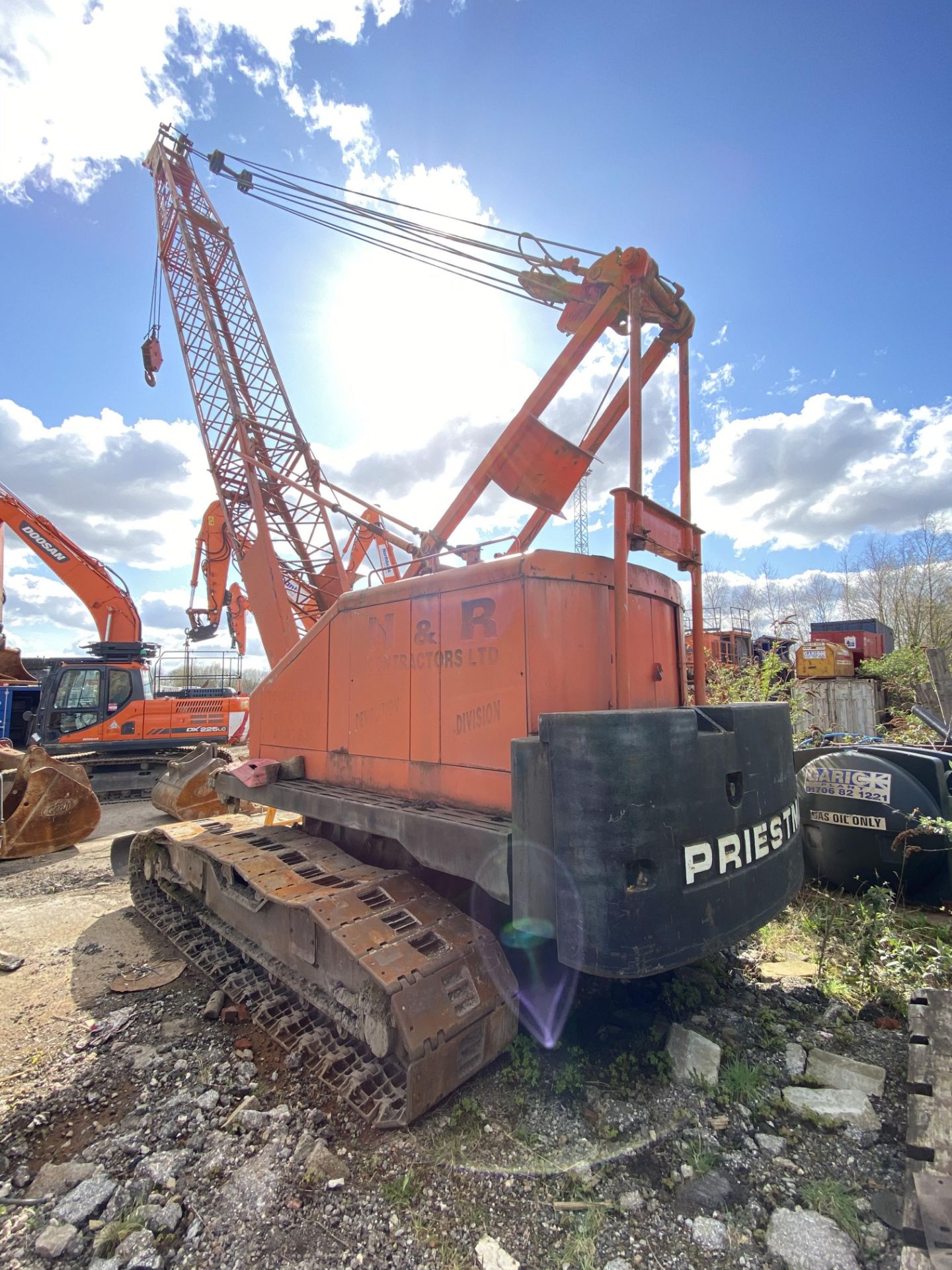 Priestman 10ton cap. TRACK MOUNTED CRANE, with fou - Image 4 of 11