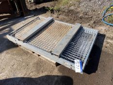 Two Galvanised Steel Foldable Safety Fence Panels,