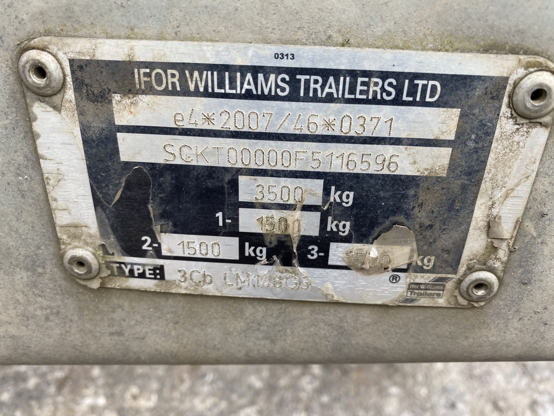 Ifor Williams 3cb LM146G3 TRI-AXLE TRAILER, VIN SC - Image 5 of 6