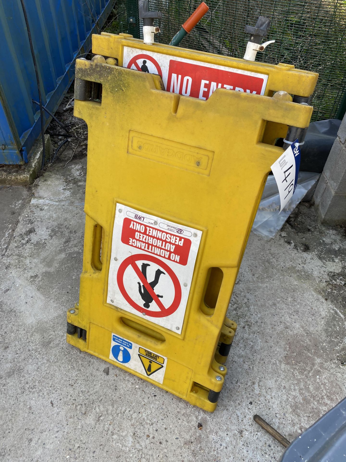 Two Plastic Safety Barriers