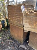 Two Steel Bins, each approx. 1.15m x 900mm