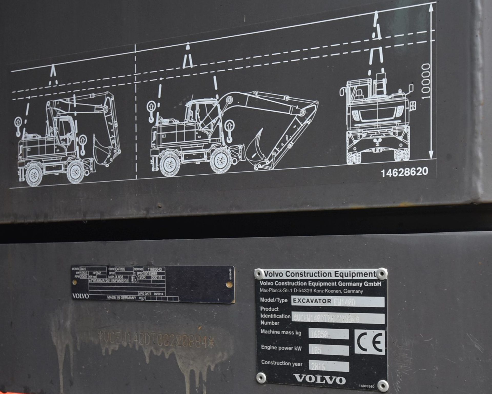 Volvo EW140D ROAD RAIL WHEELED EXCARAILER 220.LR, - Image 2 of 14