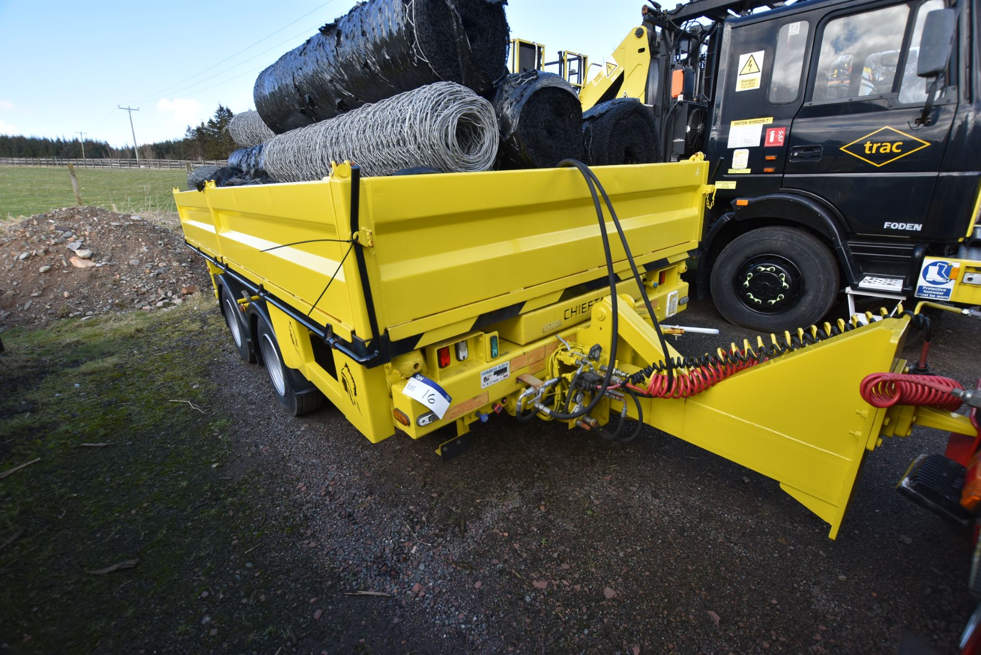 Chieftain ROAD RAIL TWIN AXLE DROPSIDE TRAILER, se