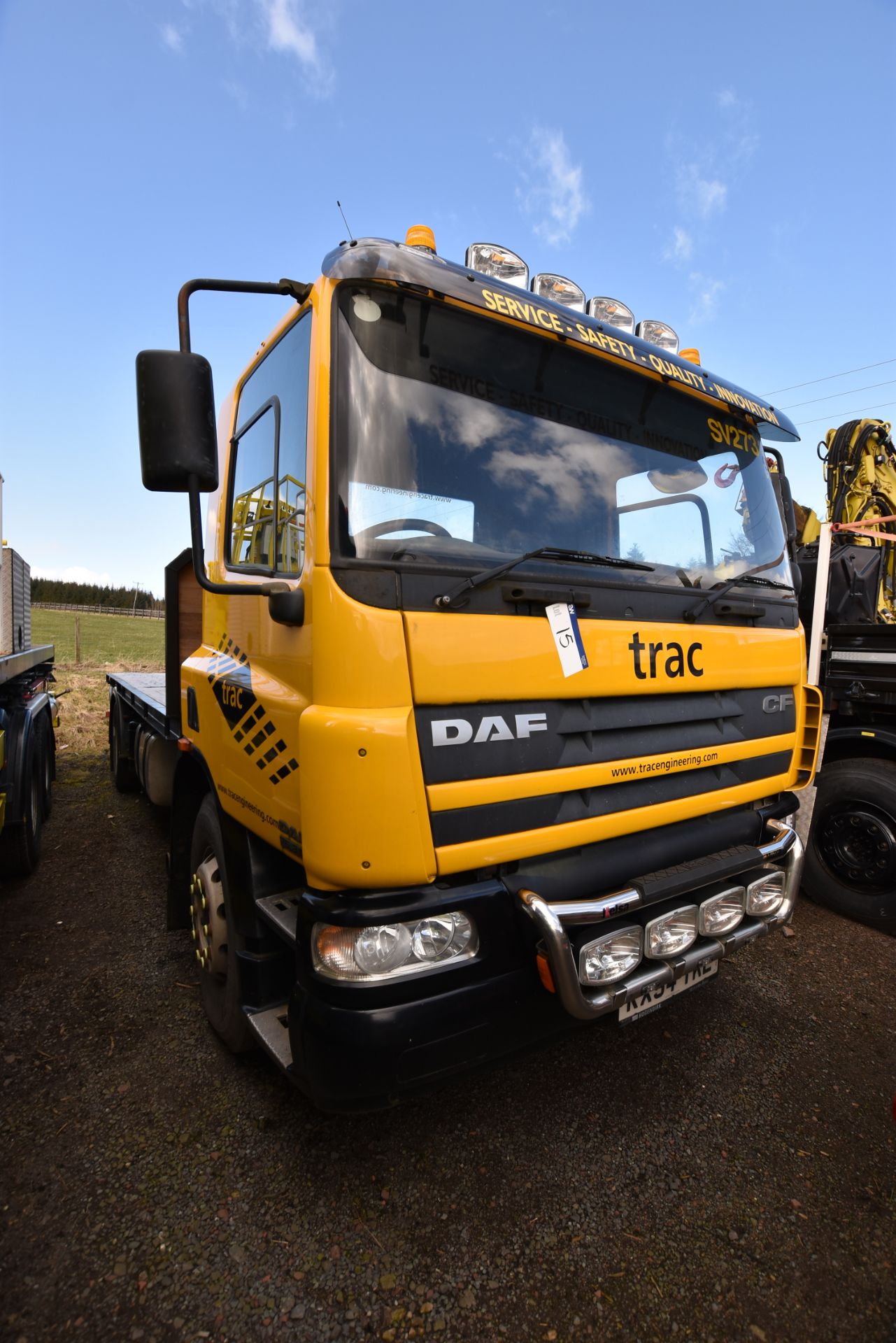 DAF CF 75.310 6x2 BOARDED FLAT TRUCK, registration