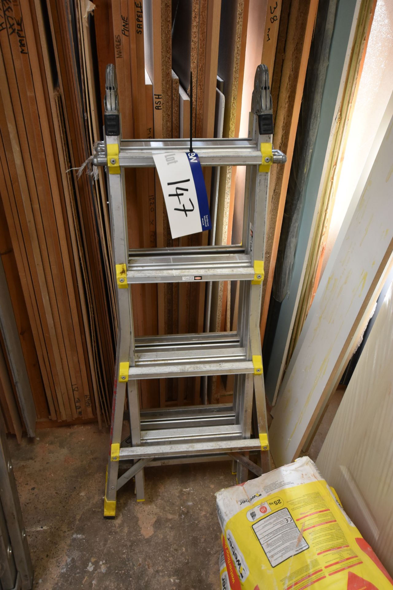 Folding Alloy Extension Ladder