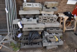 Approx. 65 Assorted Fencing Panel Block Feet, as set out in one area