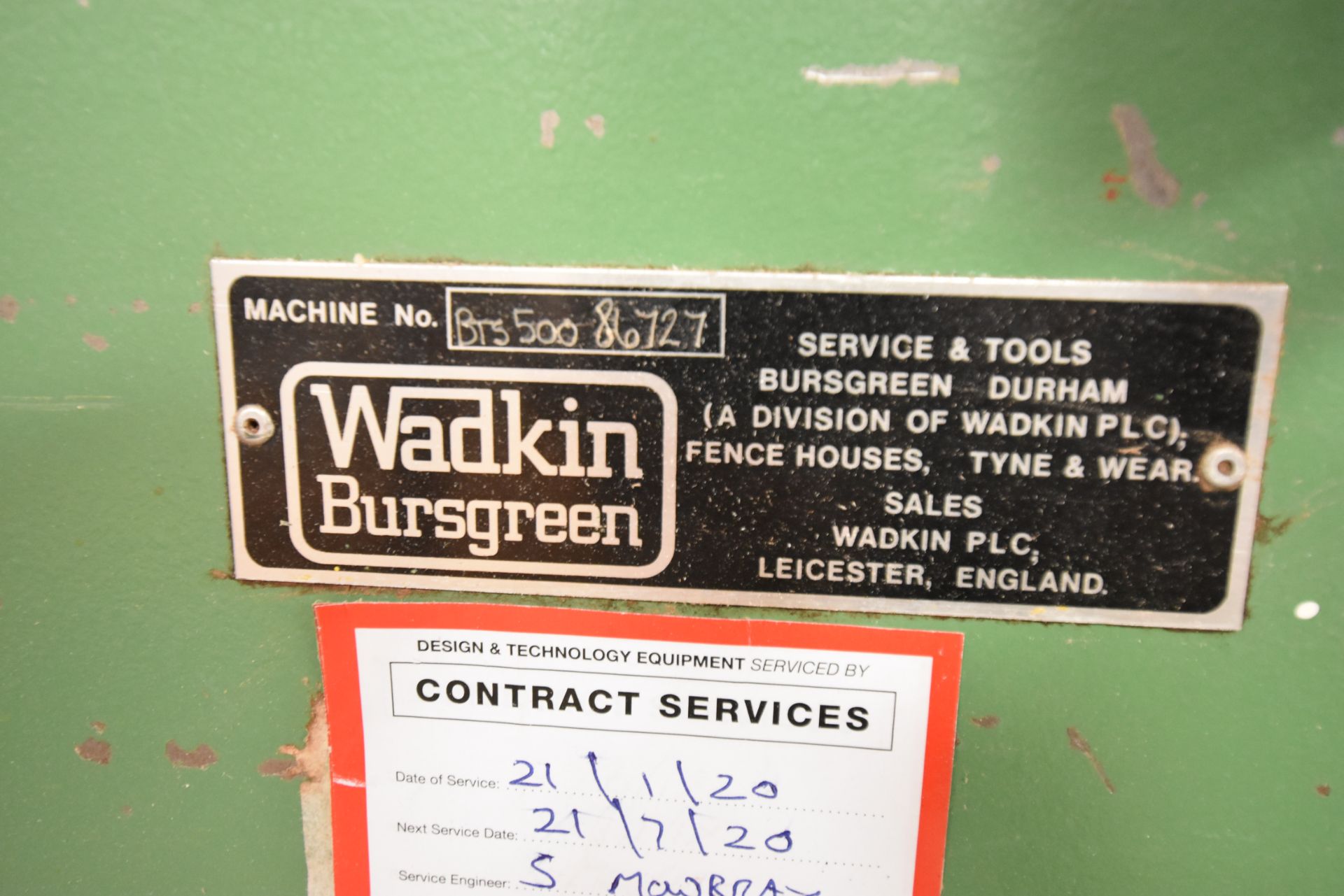 Wadkin Bursgreen BTS500 PLANER THICKNESSER, serial no 86727, approx. 530mm wide with immediate - Image 5 of 5