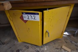 Double Door Cupboard, with contents including wood filler and cartridges, all stock to be cleared