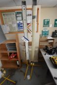 Two Fluorescent Plasterers Lights, with tripods, 110V