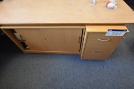 Double Sliding Door Cupboard and two drawer filing cabinet, reserve removal until contents cleared