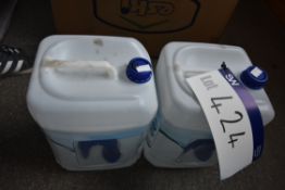 AdBlue in two x 10 litre Containers