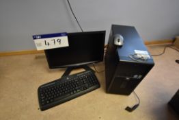 HP Celeron D Computer (hard disc formatted), with flat screen monitor, keyboard and mouse