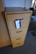 Four Drawer Filing Cabinet, reserve removal until contents cleared