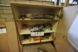 Timber Cupboard and contents