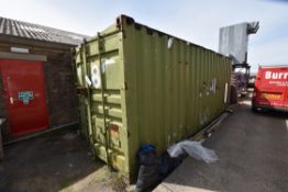 Steel Cargo Container, 6m long, reserve removal to contents cleaed