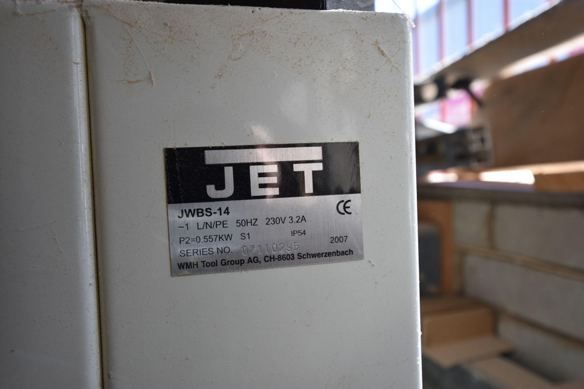 Jet JWBS-14 VERTICAL BANDSAW, serial no. 07110295, year of manufacture 2007, 230V, approx. 345mm - Image 3 of 3