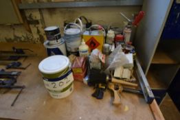 Assorted Adhesives and Paints, as set out