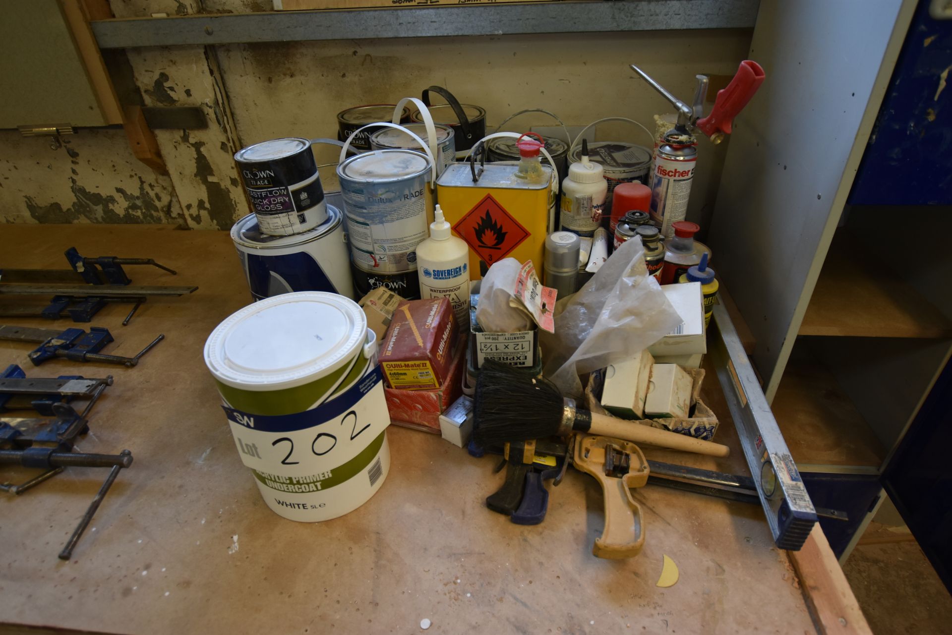 Assorted Adhesives and Paints, as set out