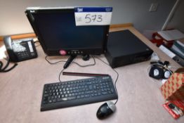 Lenovo ThinkCentre E73 Core i3 Computer, (hard disc formatted), with flat screen monitor, keyboard