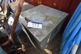 Steel Storage Chest with hosepipe contents