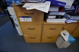 Three drawer and two drawer filing cabinets