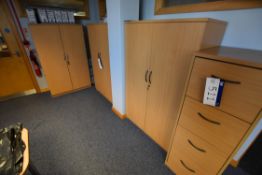 Three Double Door Cabinets, reserve removal until contents cleared