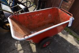 Steel barrow with lifting lugs