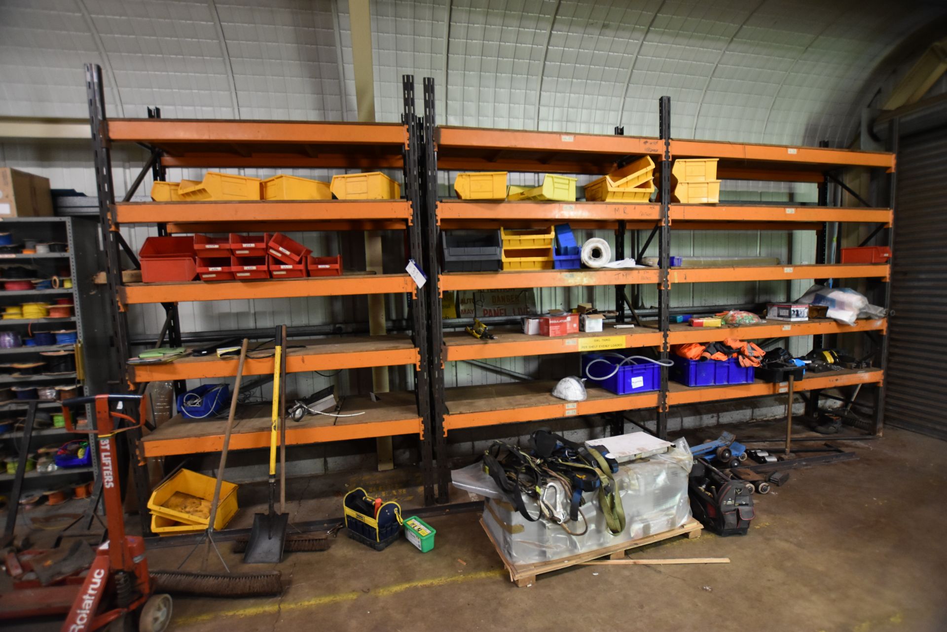 Dexion Type Steel Nine Tier Rack, with contents in - Image 2 of 2