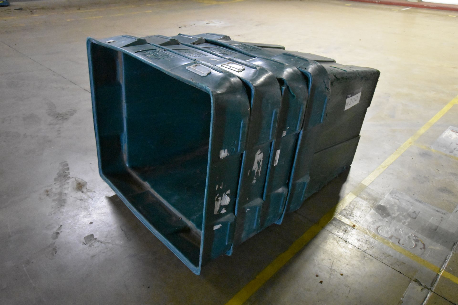 Four Plastic Bins, each approx. 1.1m x 900mm x 105