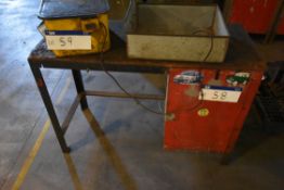 Steel Framed Timber Topped Workbench, serial no. 1