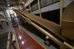 Approx. 1m Wide Inclined Trough Belt Conveyor, app