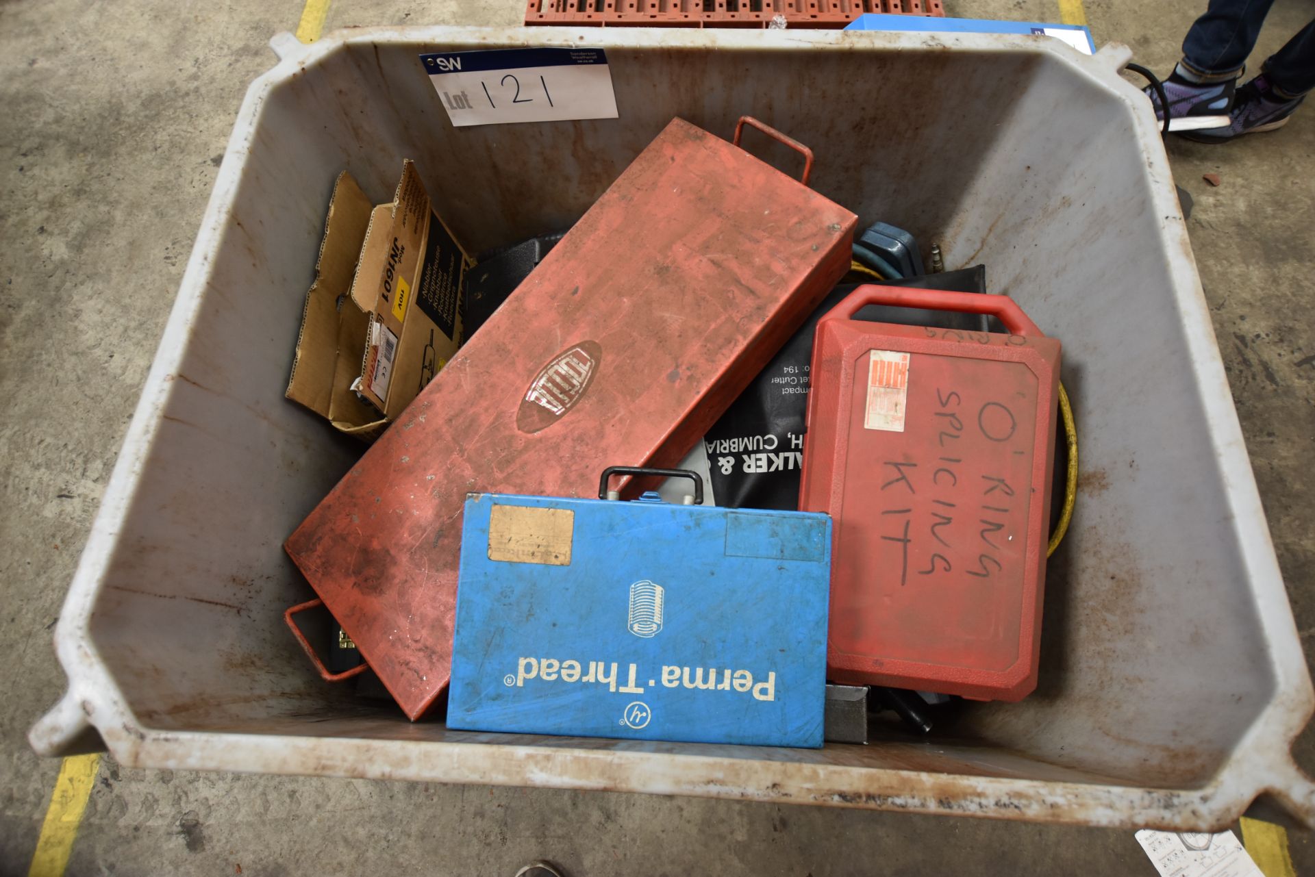 Assorted Equipment, with plastic box pallet