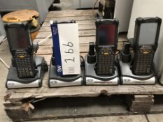 Four Motorola MC92NO Handheld Barcode Scanners, wi