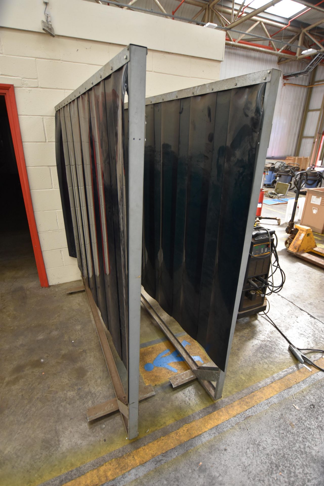 Two Mobile Welding Screens